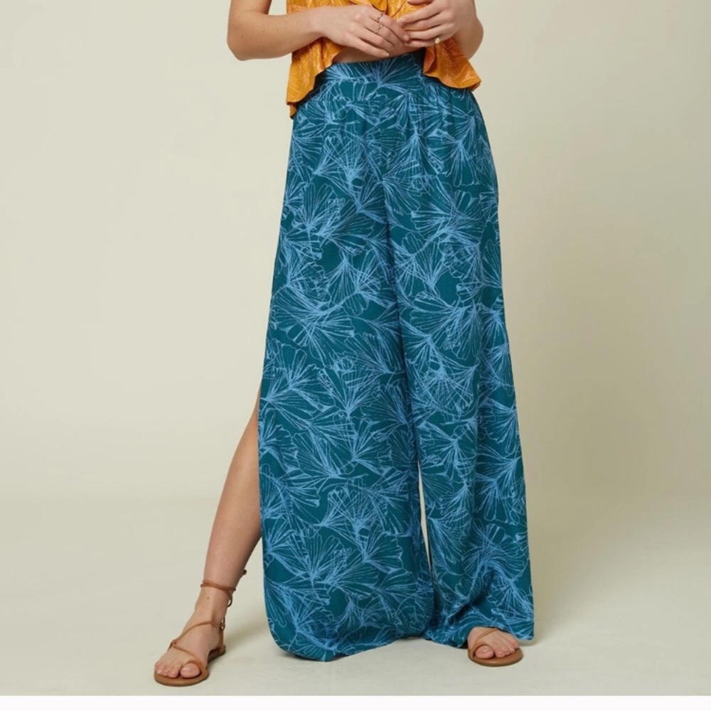 O'neill Wide Leg Flowy Ginko Palazzo Pants Medium